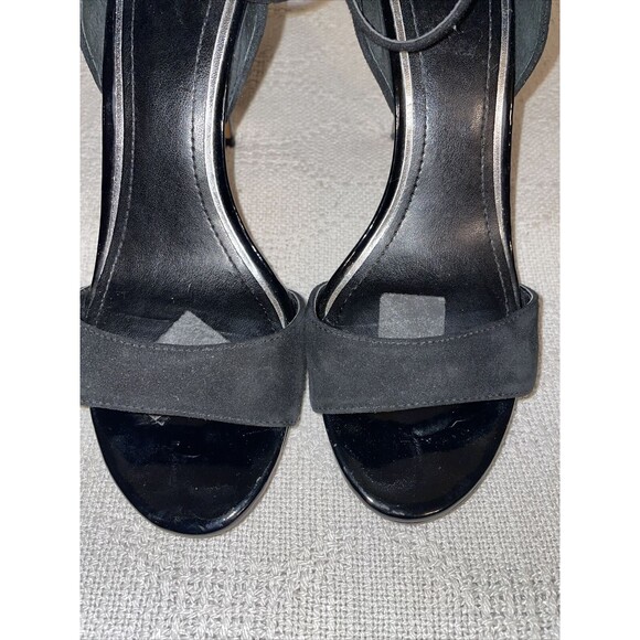 White House Black Market Dress Pumps Women's Size 8 B Black Leather Ankle Strap - Picture 7 of 12